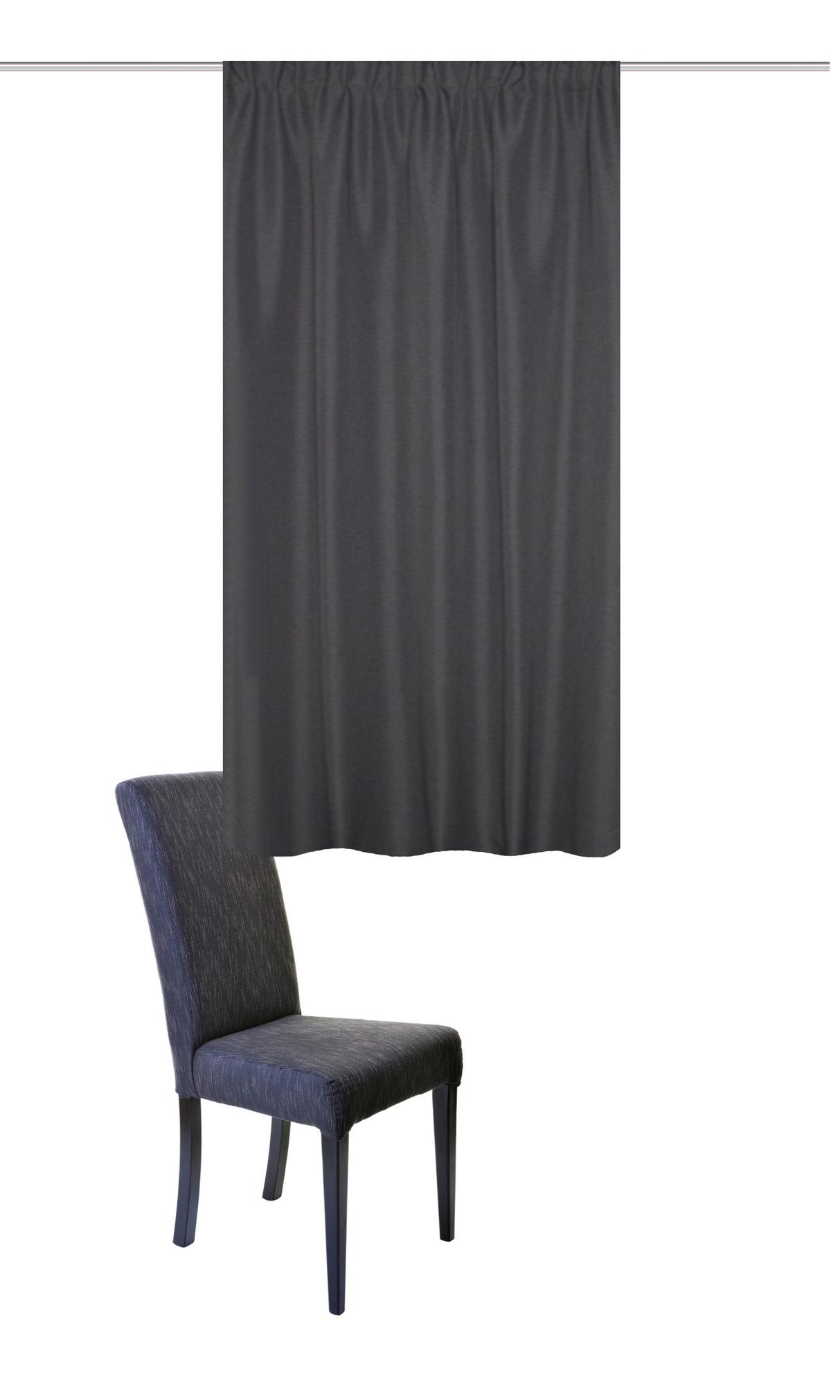 Wärmeschutzvorhang Grau B: 135 cm - Grau, Basics, Textil (135/145cm) - Schmidt W. Gmbh