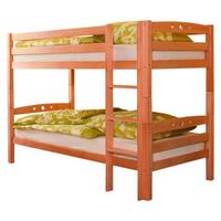 Etagenbett Lupo Buche Massiv 90 cm mit Absturzsicherung - Buchefarben, Basics, Holz (90/200cm) - MID.YOU