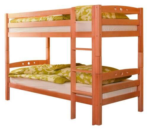 Etagenbett Lupo Buche Massiv 90 cm mit Absturzsicherung