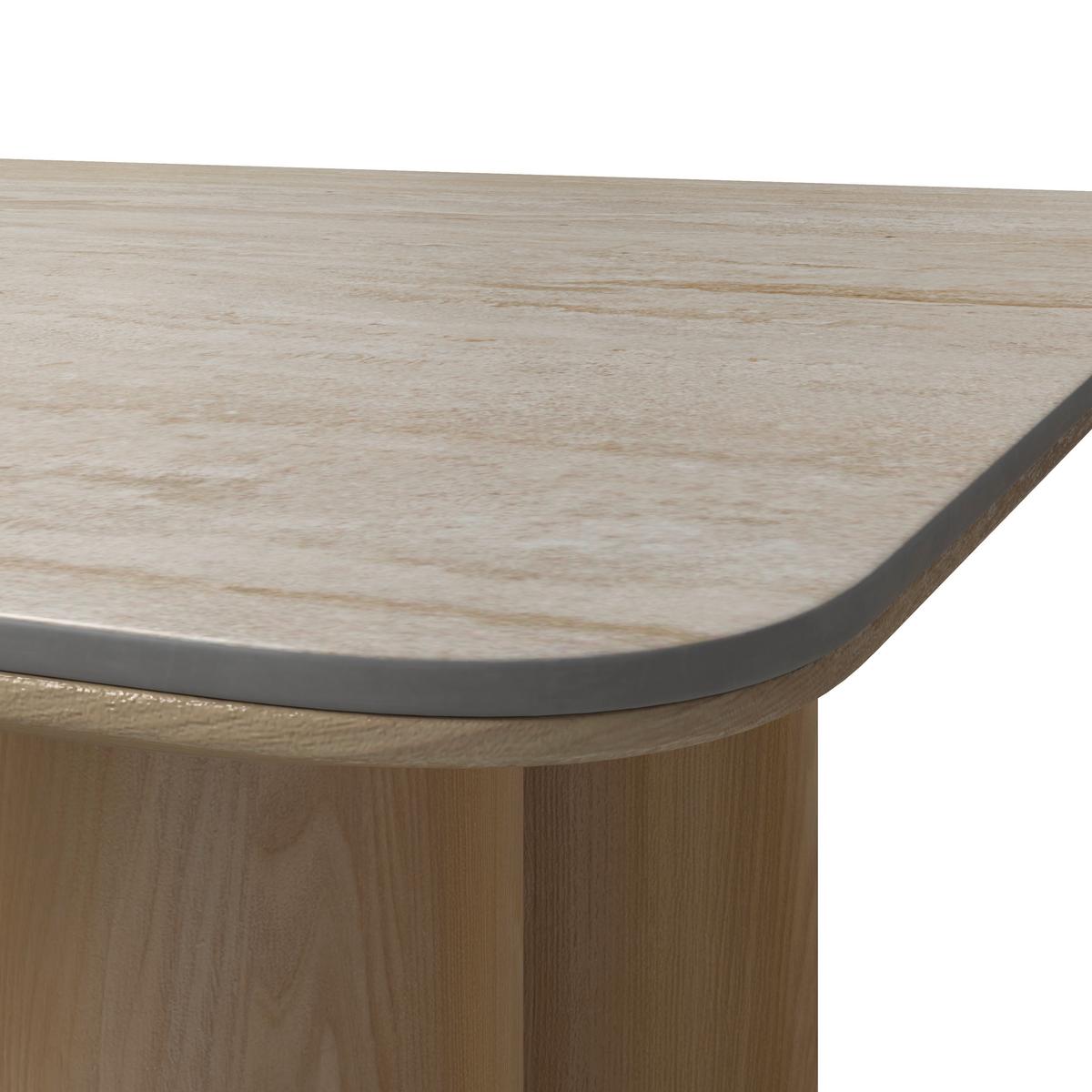 Jídelní stůl Kiano, š: 220 cm - krémová/přírodní barvy, Moderní, dřevo/kompozitní dřevo (220/76/105cm) - Bessagi Home