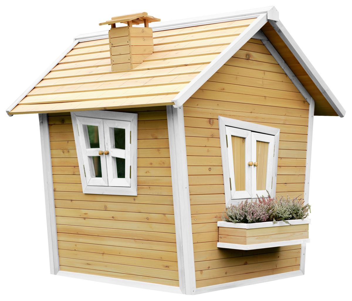 Spielhaus A030.044.01 - Braun/Weiß, KONVENTIONELL, Holz (144/146/157cm) - Ambia Garden