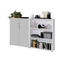 AKTENSCHRANK OFFICE EDITION-SW SET 1 NIEDR. - Hellgrau/Weiß, MODERN, Holzwerkstoff (168,8/113,6/33cm) - MID.YOU