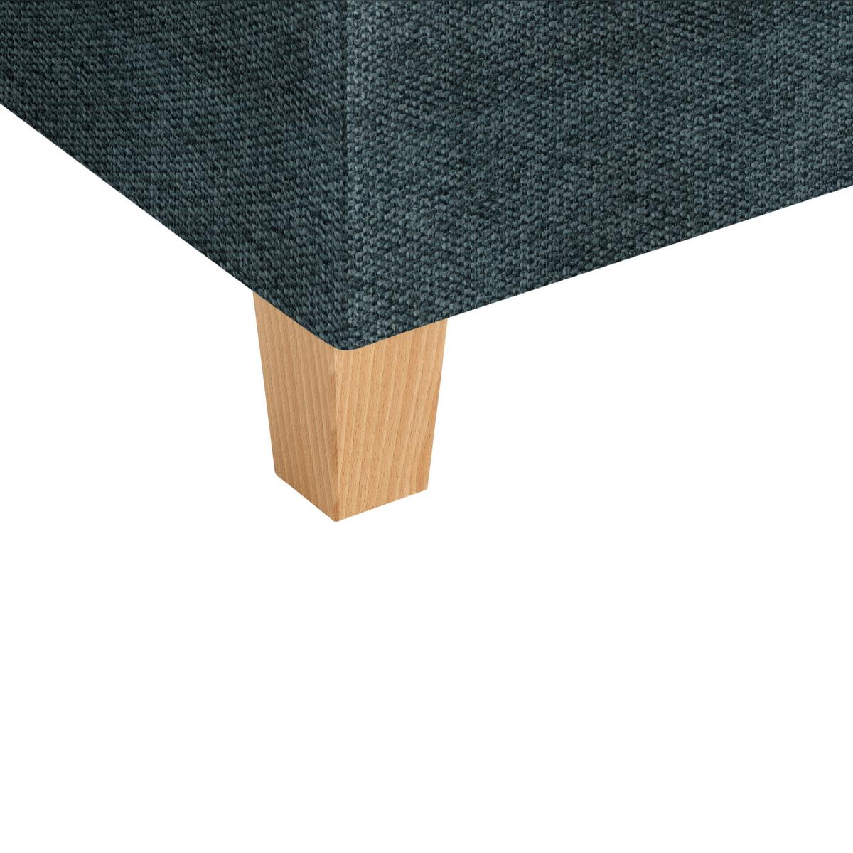Rohová sedačka LILLE, obojstr., petrolejový velúr - svetlohnedá/petrolejová, Modern, drevo/textil (232/110/156cm) - Mömax