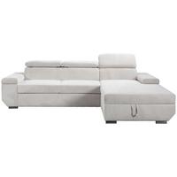 Sofa Lars Beige, Lf: 146x240 cm - Chromfarben/Creme, Basics, Textil (268/189cm) - Livetastic