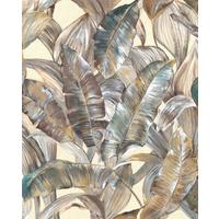 Vliestapete Graceful Gold - Braun/Weiß, Basics (200/250cm) - Komar