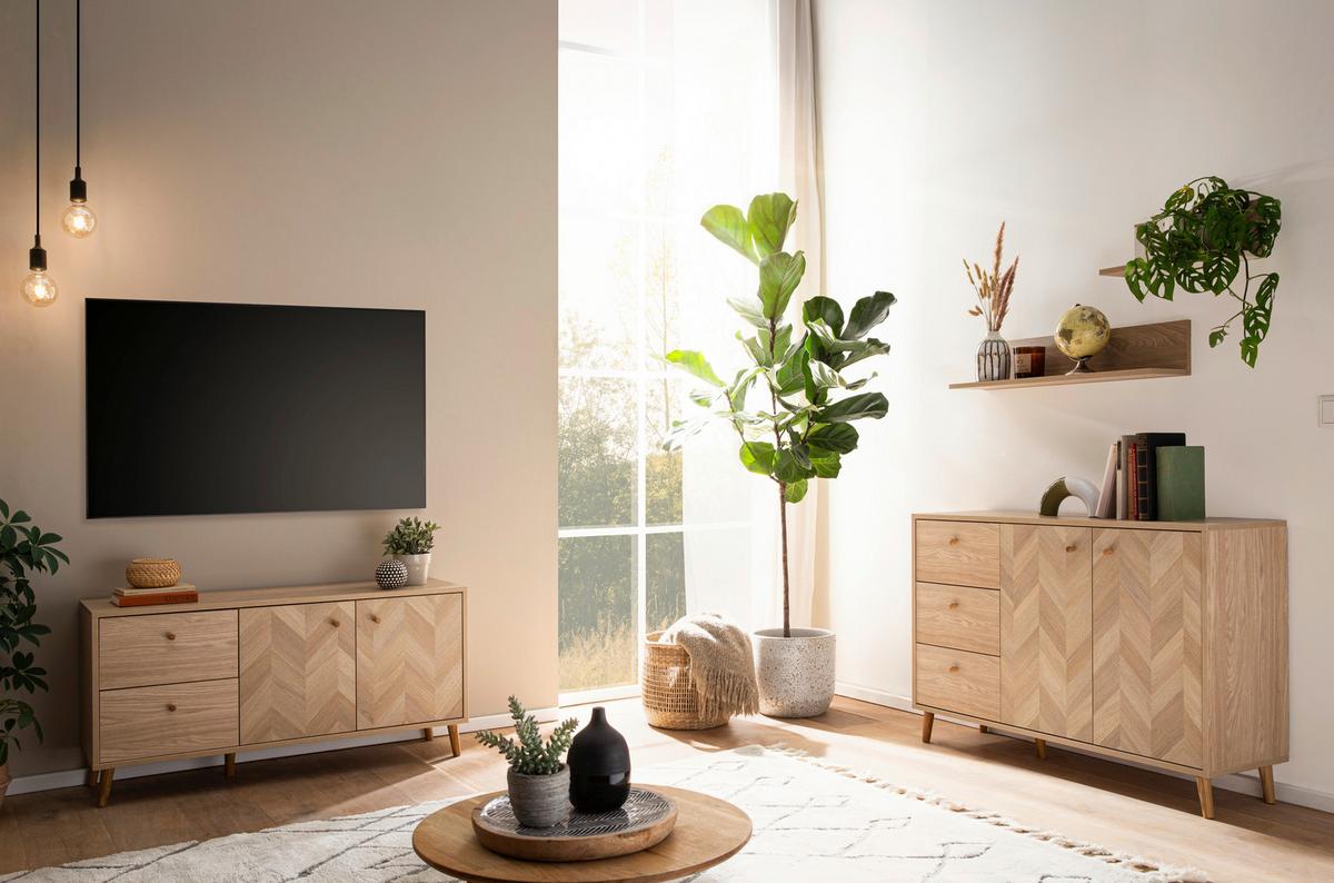 SIDEBOARD Visby Eichefarben B: 109cm - Eichefarben, Design, Holzwerkstoff (109/73,9/33,05cm) - MID.YOU