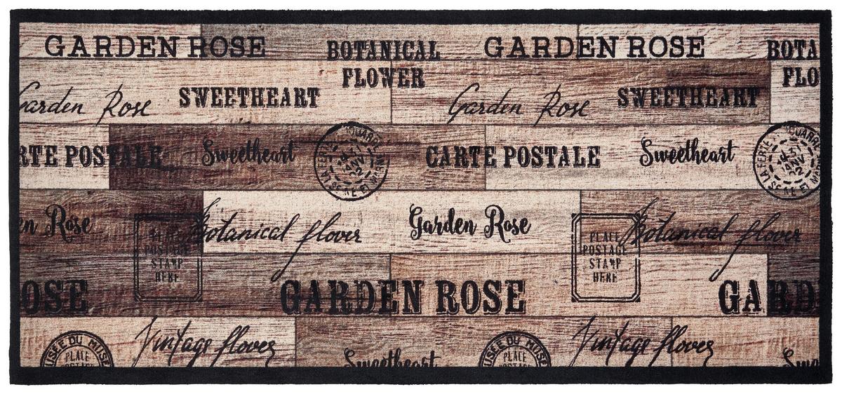 Teppich Läufer Braun Vintage-Design Gerti 66x150 Cm - Braun, Basics, Kunststoff (66/150cm) - Ondega