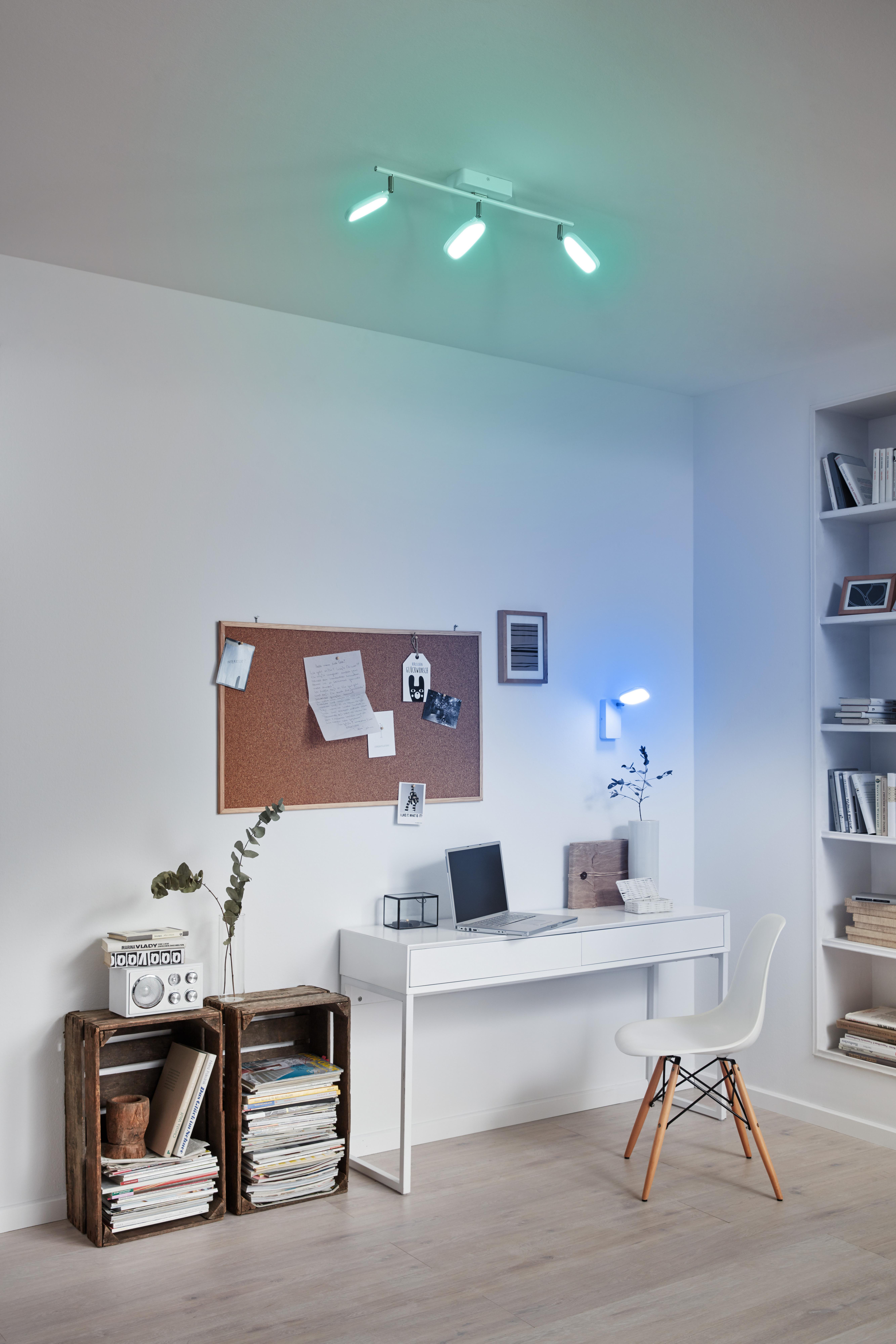 LED-Deckenleuchte Palombare- Connect L: 59 cm Farbwechsler - Weiß, Design, Kunststoff/Metall (8/59cm) - Eglo