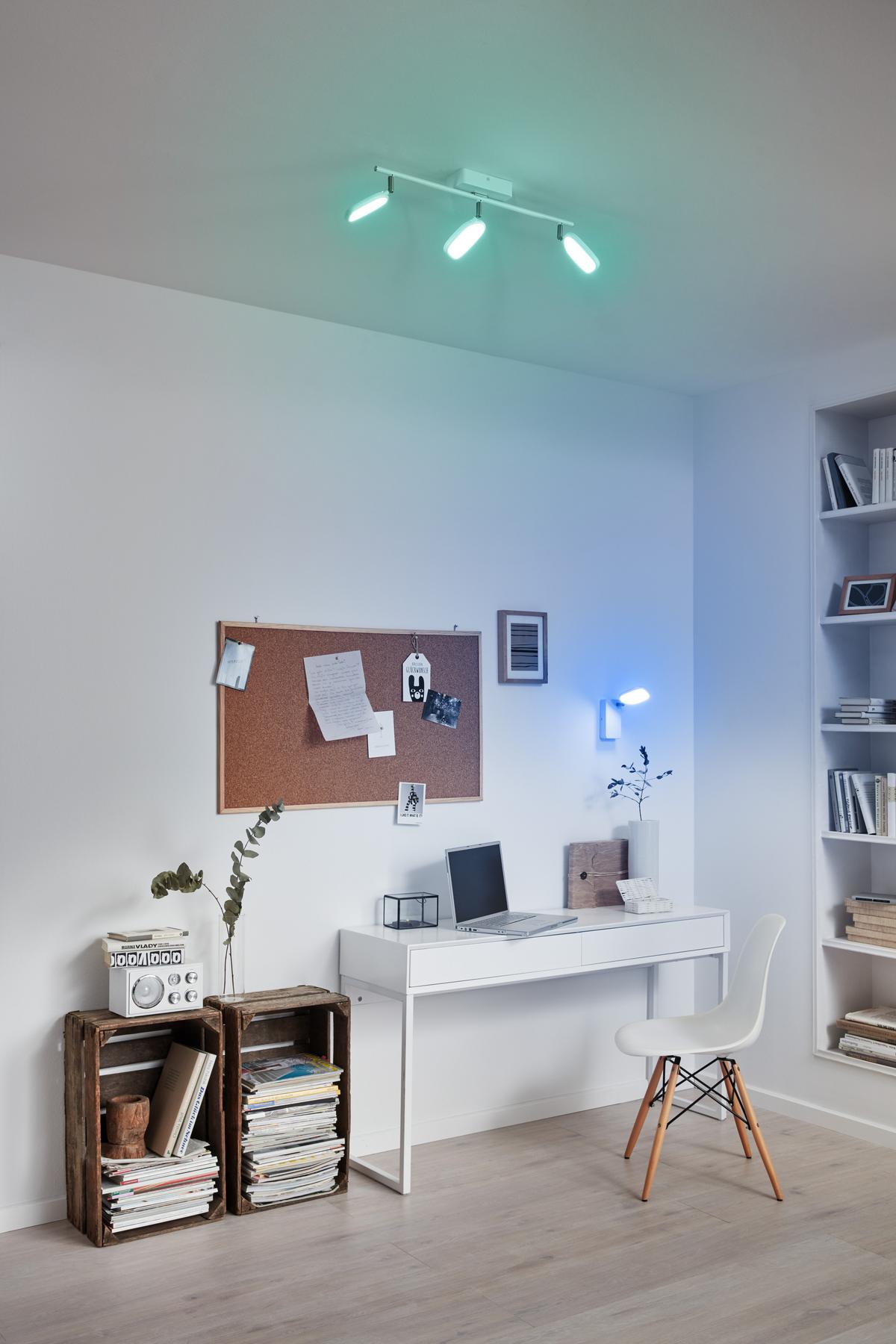 LED-Deckenleuchte Palombare- Connect L: 59 cm Farbwechsler - Weiß, Design, Kunststoff/Metall (8/59cm) - Eglo