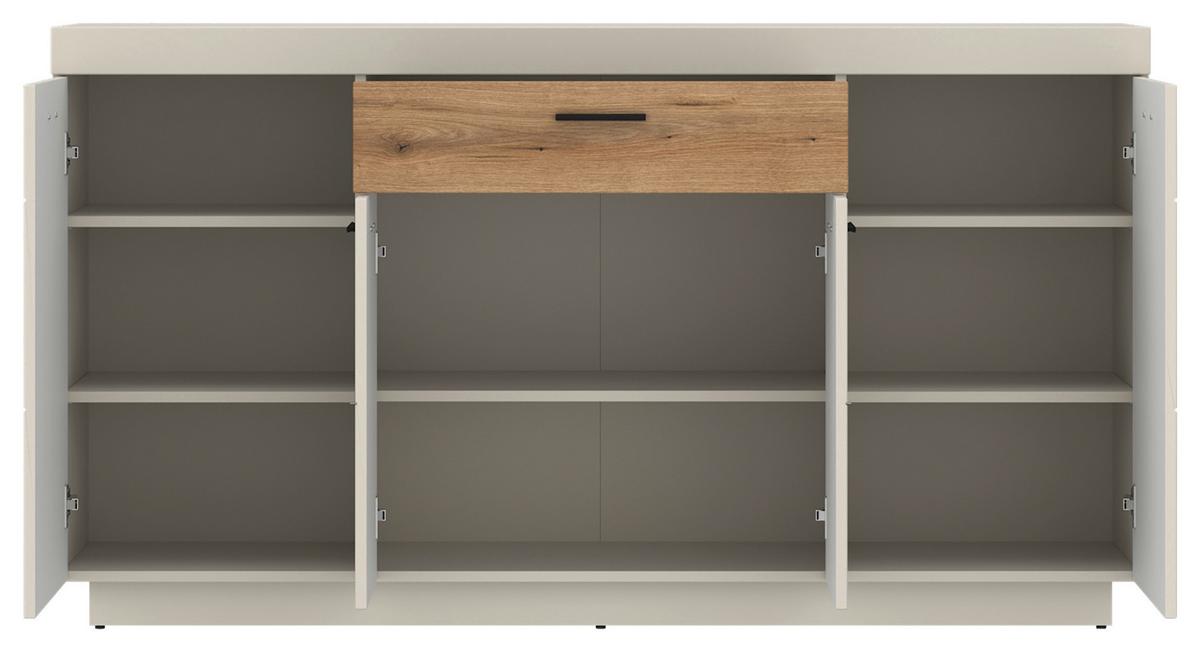 Sideboard Lightning Eichefarben/Kaschmir B: 160 cm - Kaschmir/Eichefarben, MODERN, Holzwerkstoff (160/88,4/41,6cm)