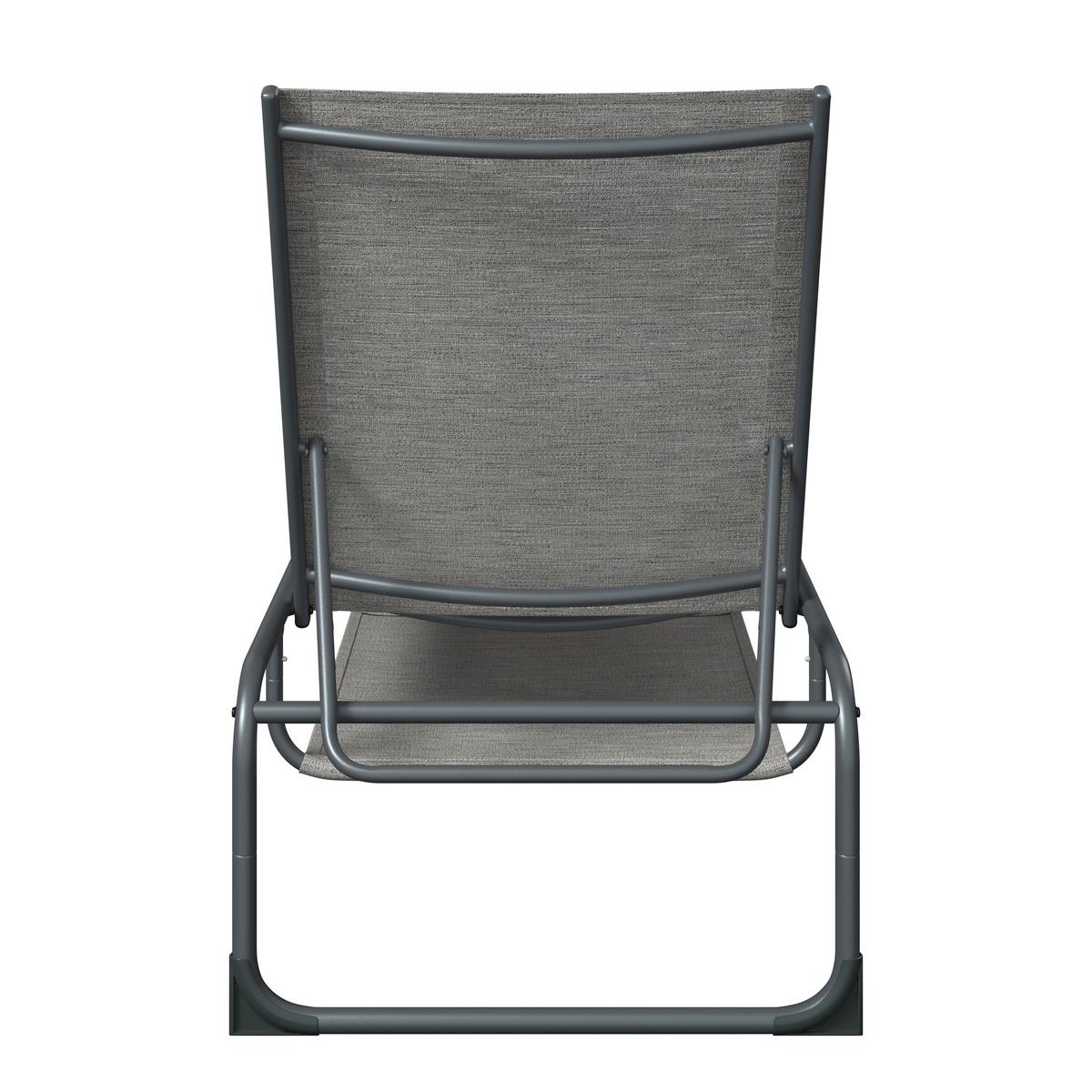 Napozóágy Taos - szürke, Modern, textil/fém (196/35/64cm) - Beldano