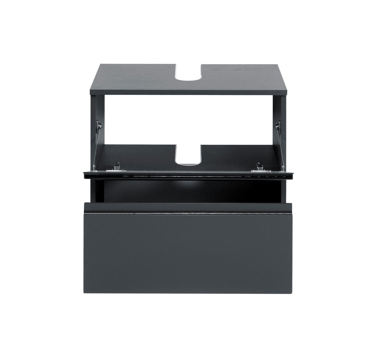 Waschbeckenunterschrank Cardiff B: 60cm Graphitfarben - Graphitfarben, Design, Holzwerkstoff (60/53/35cm) - Held