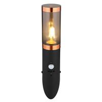 Außenleuchte 3157bcs - Schwarz/Kupferfarben, Design, Kunststoff/Metall (7,6/41/17cm) - Globo