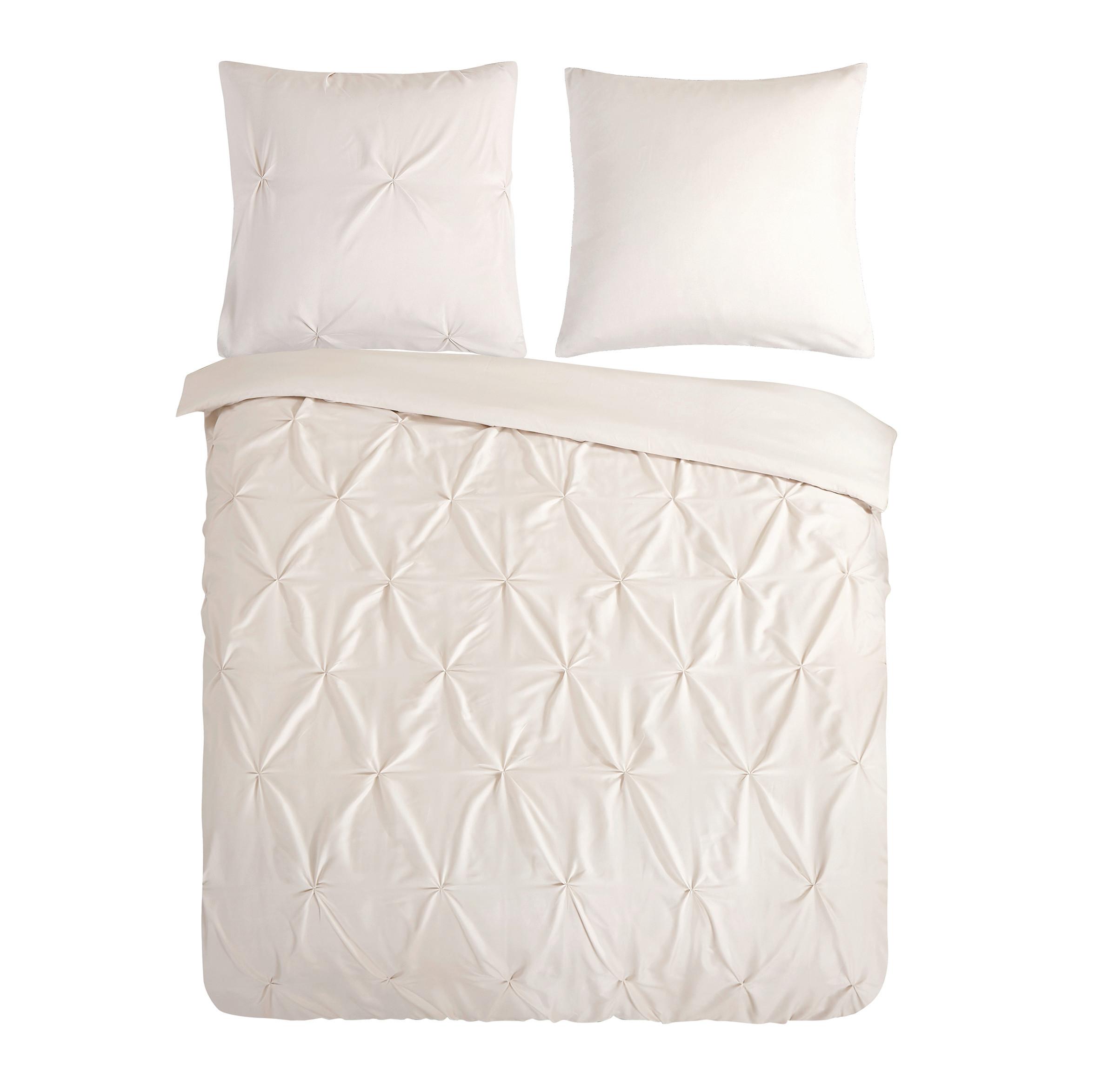 Bettwäsche Elegance Beige Ecru 200x200 cm - Sandfarben, Basics, Textil (200/200cm)