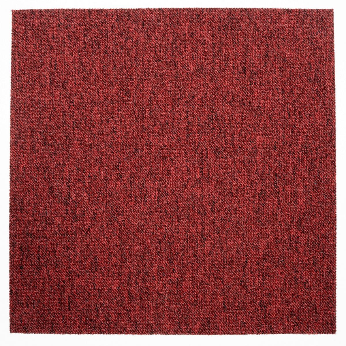 Teppichfliese Rot Mustang 50x50 cm Florhöhe 3 mm - Basics, Textil (50/50cm)