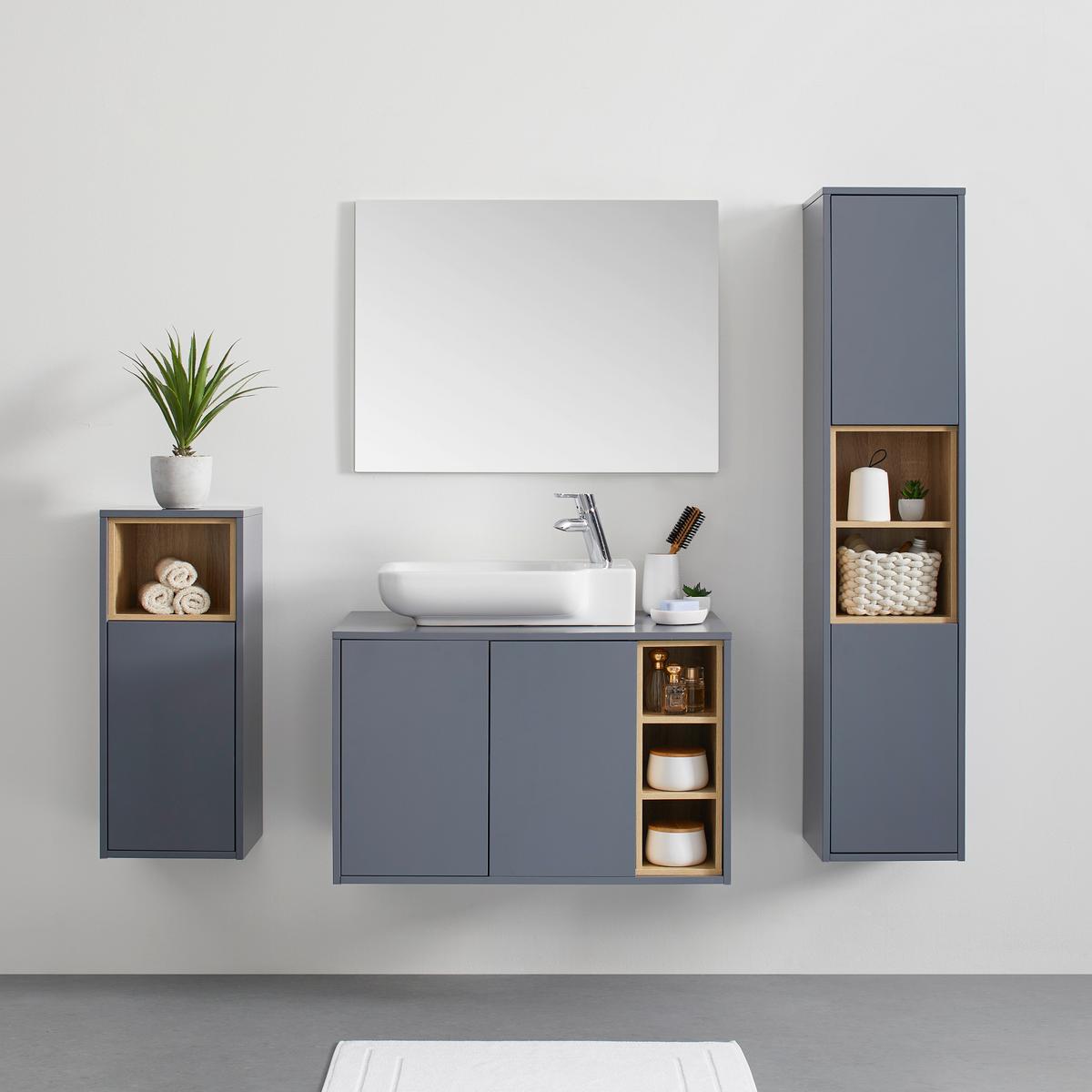 Zrcadlo LUCIANO šířka 80cm - šedá, Moderní, sklo (80/60/1,8cm) - Bessagi Home