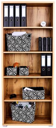 Aktenregal mit fünf Fächern Aktenregal in Kraft-Eiche-Dekor