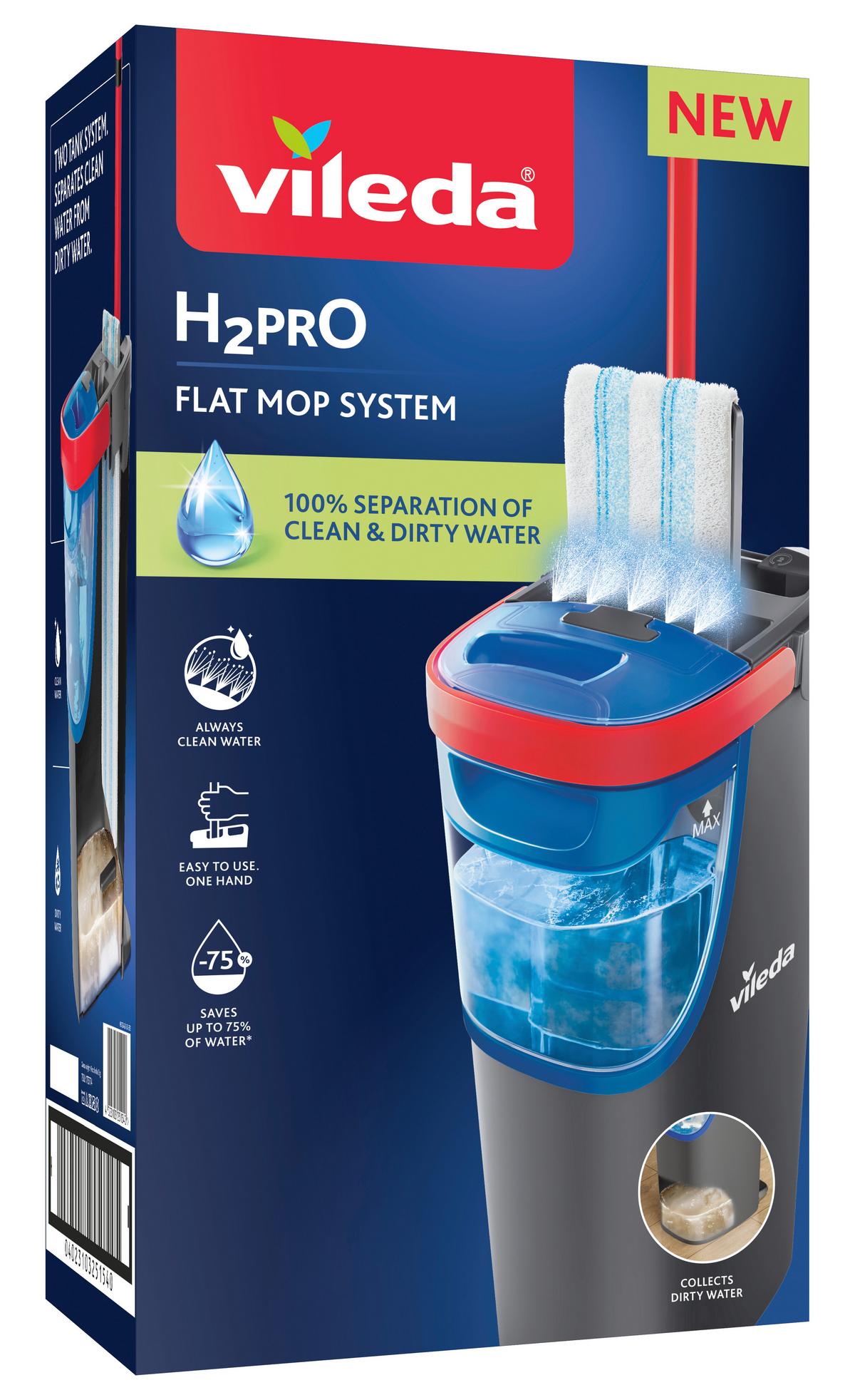 Felmosószett H2pro Flat Mop - Basics (17,6ml) - Vileda