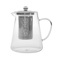 ČAJOVÁ KONVICE TEA FUSION - čiré/barvy nerez oceli, Moderní, kov/sklo (11,5/17cm) - Premium Living
