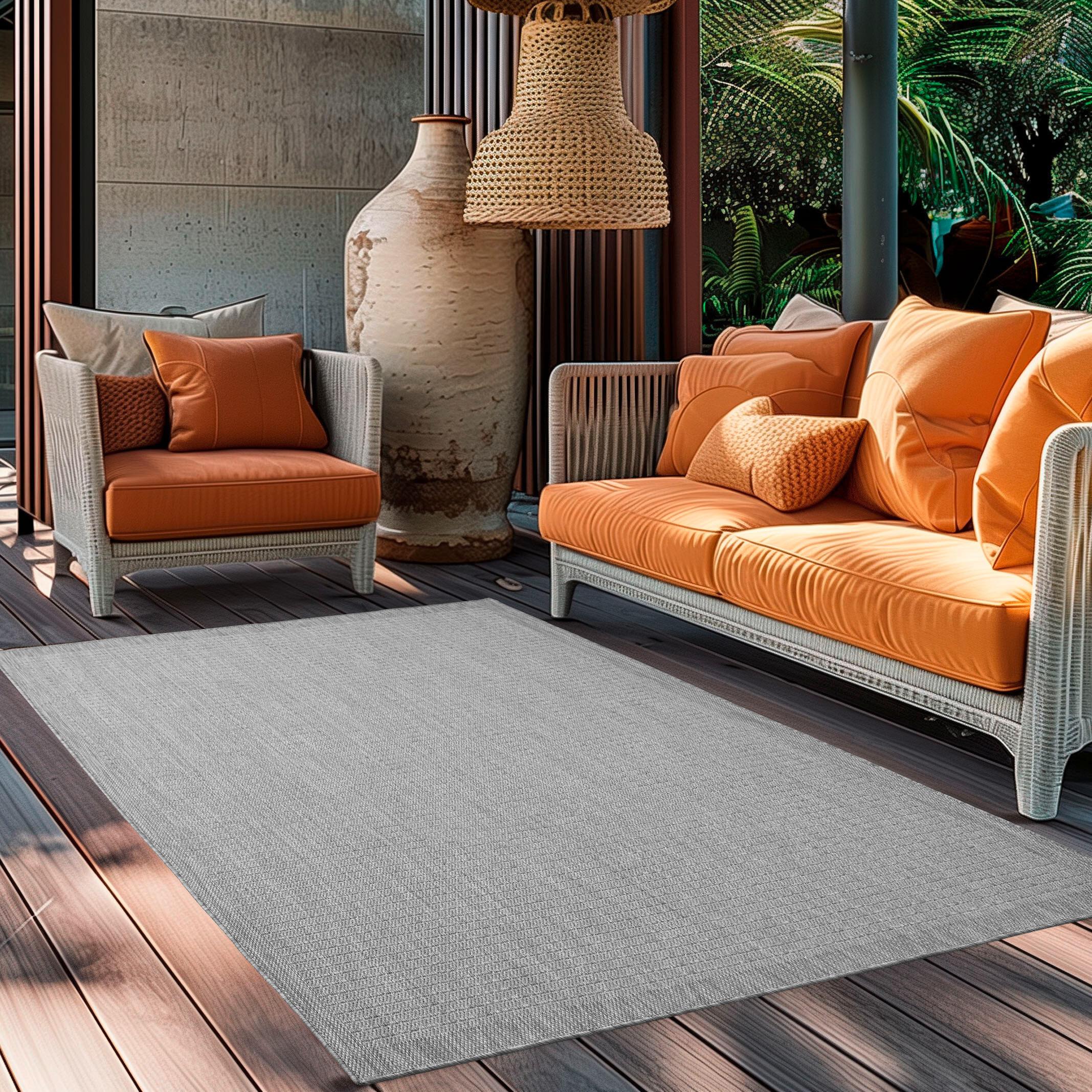 Outdoorteppich Giza 60 X 100 1410 Grey - Grau, Basics, Textil (60/100cm) - Novel
