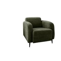 Sessel Marone Olivgrün B: 85cm - Schwarz/Olivgrün, MODERN, Textil (85/76/90cm) - Livetastic