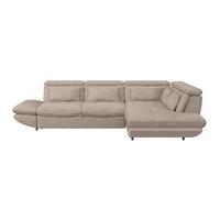 Ecksofa mit Schlaffunktion Park Beige - Beige/Schwarz, MODERN, Textil (311/233cm) - Luca Bessoni