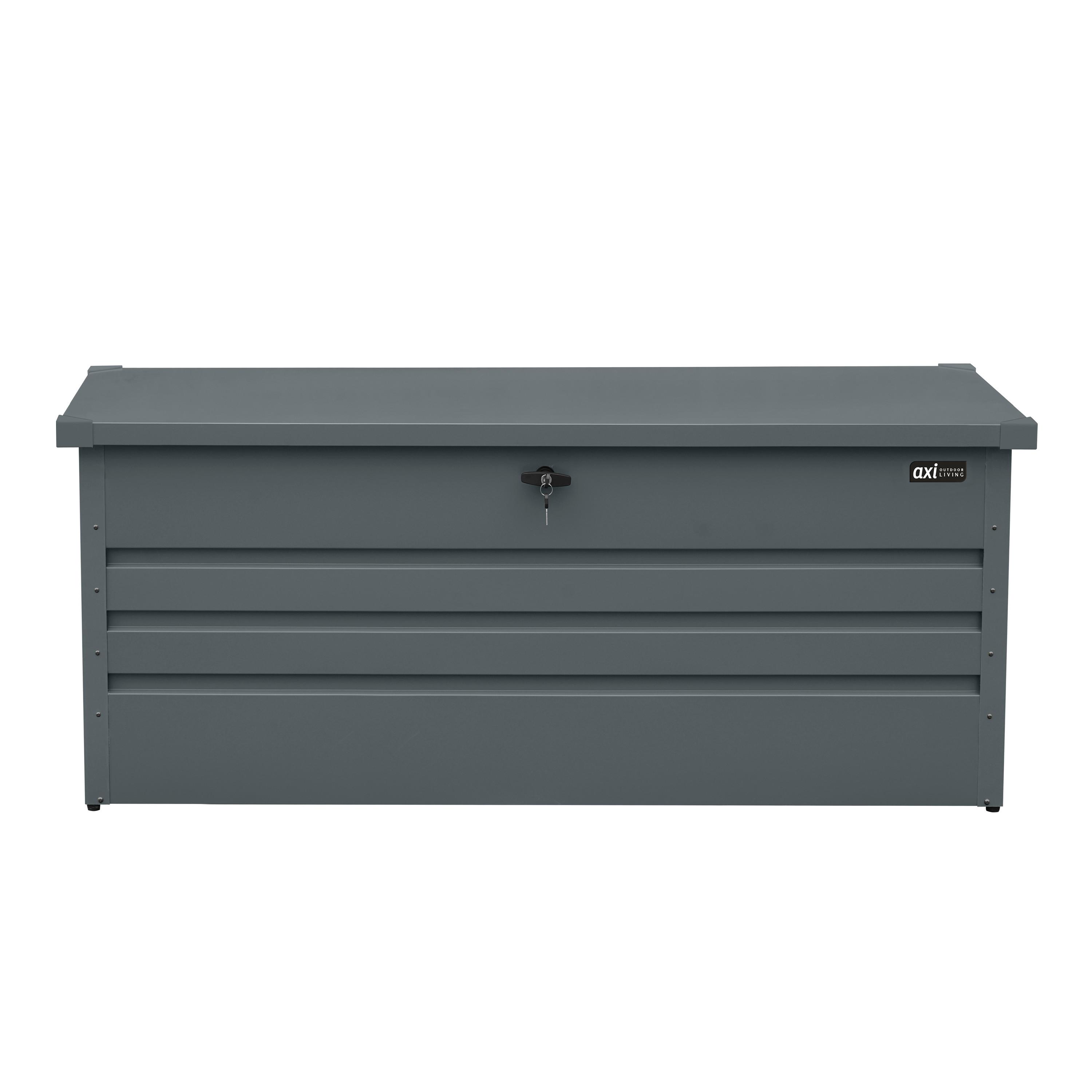 Kissenbox Metall Grau - Anthrazit, Basics, Metall (165/70/62cm) - Ambia Garden