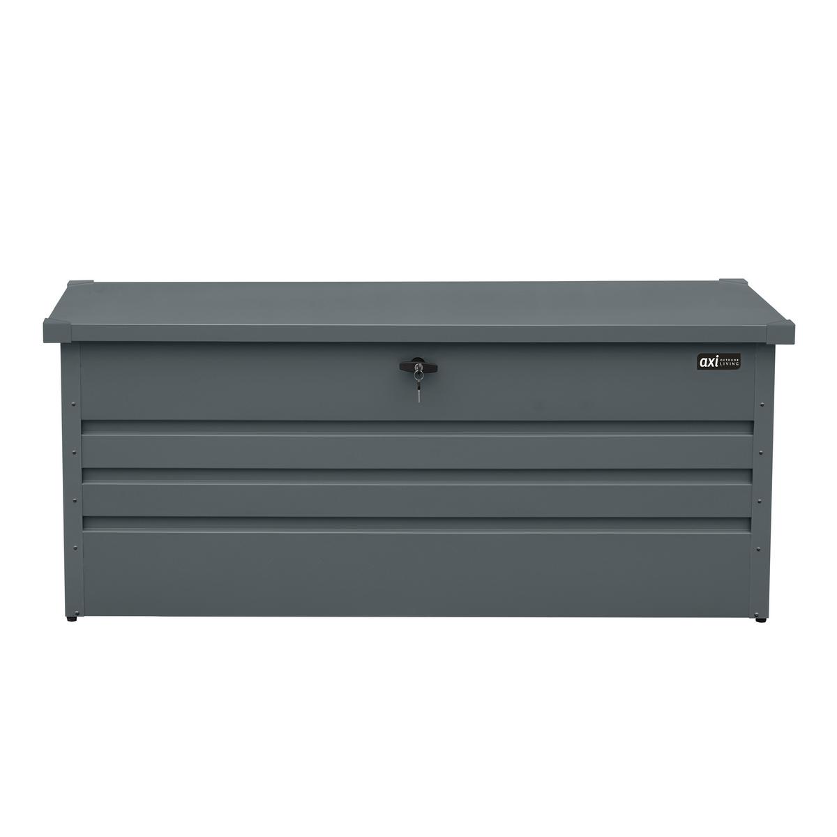 Kissenbox Metall Grau - Anthrazit, Basics, Metall (165/70/62cm) - Ambia Garden
