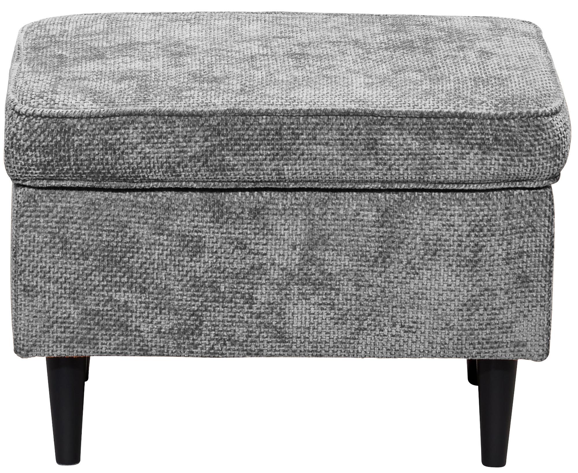 Hocker Oskar Grau B: 63 cm - Schwarz/Grau, KONVENTIONELL, Textil (63/43/42cm) - MID.YOU