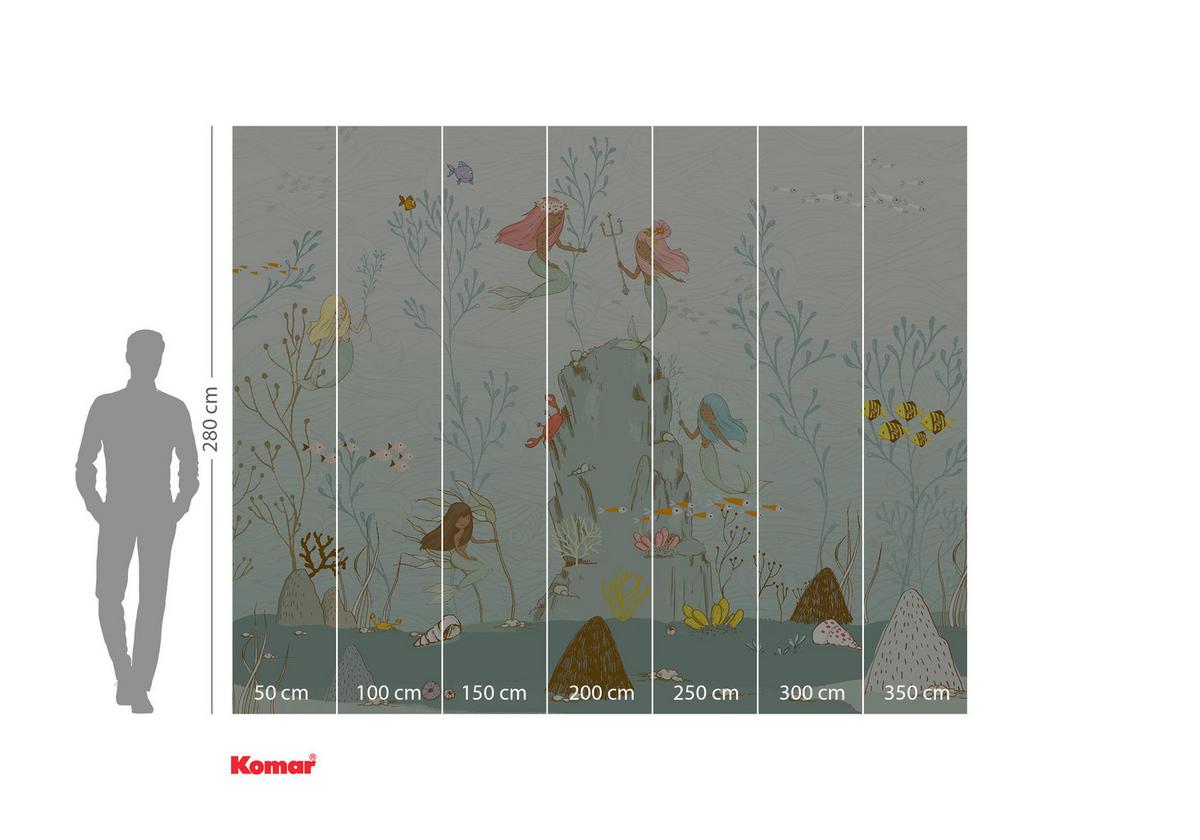 Fototapete Mermaids - Multicolor, Trend, Papier (300/280/1cm)