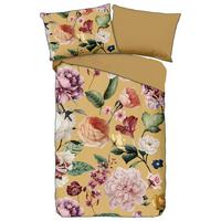 Wendebettwäsche 140x200 cm Fiori Descanso Gelb Blume - Gelb, Basics, Textil (140/200cm)