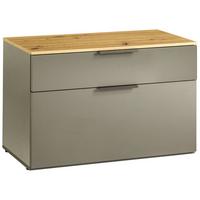 Előszobapad Galaverna - magasfényű szürke/Artisan tölgy, Design, faalapú anyag (83,1/53,7/35,3cm) - Carryhome