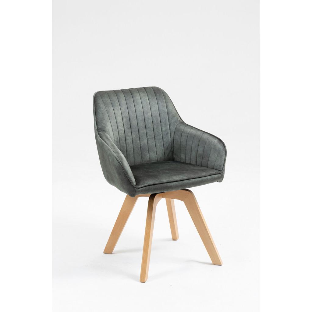 Armlehnstuhl Hanna Dunkelgrün, Sitzfl. 180° Drehb