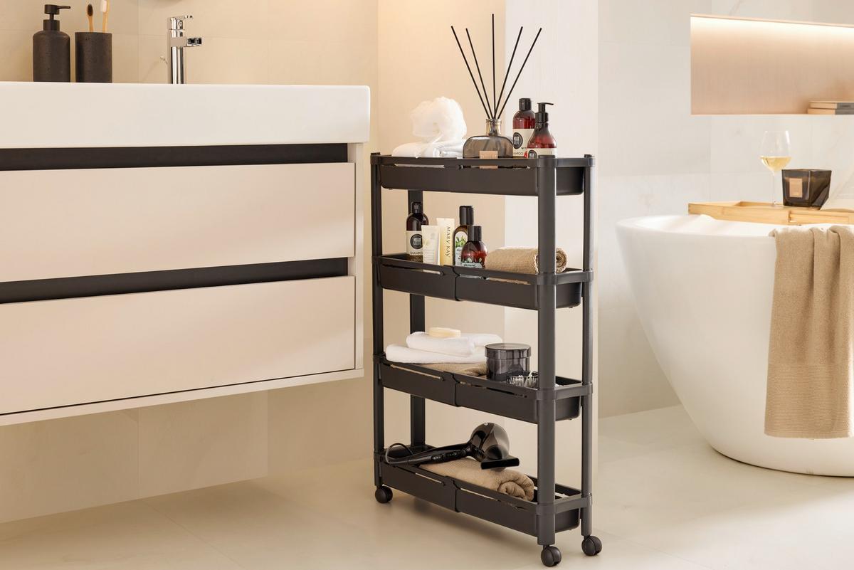 Univerzální vozík VALE - černá, Konvenční, plast (37,5/15/79cm) - Mömax