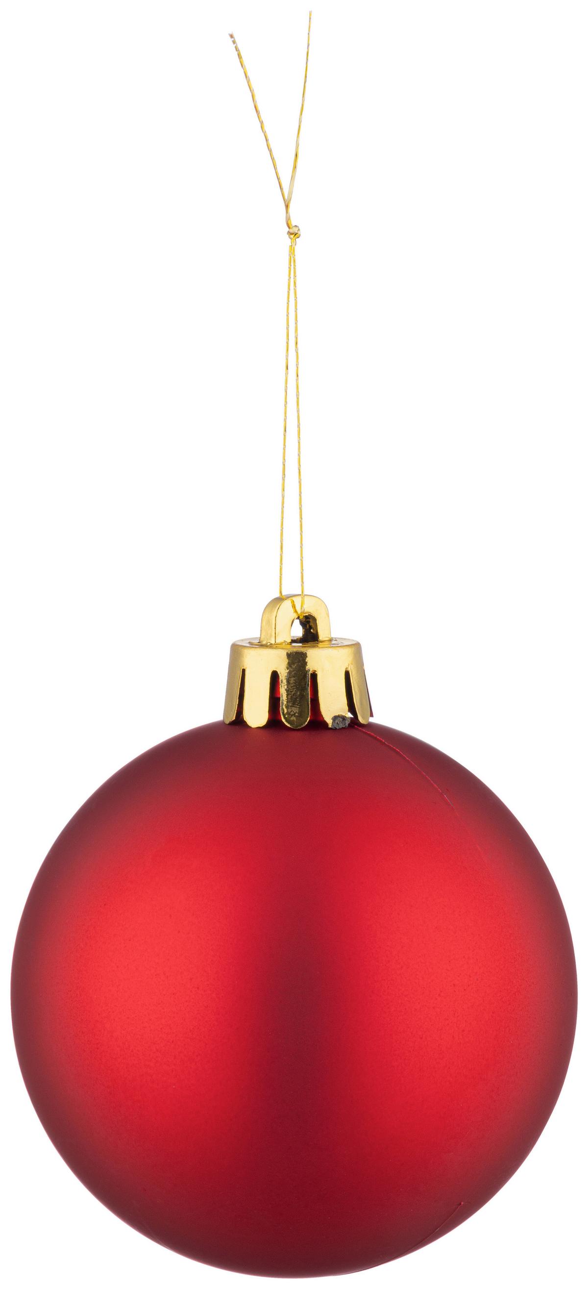 CHRISTBAUMKUGEL-SET Lea, Rot, 30-Teilig - Rot, KONVENTIONELL, Kunststoff - Luca Bessoni