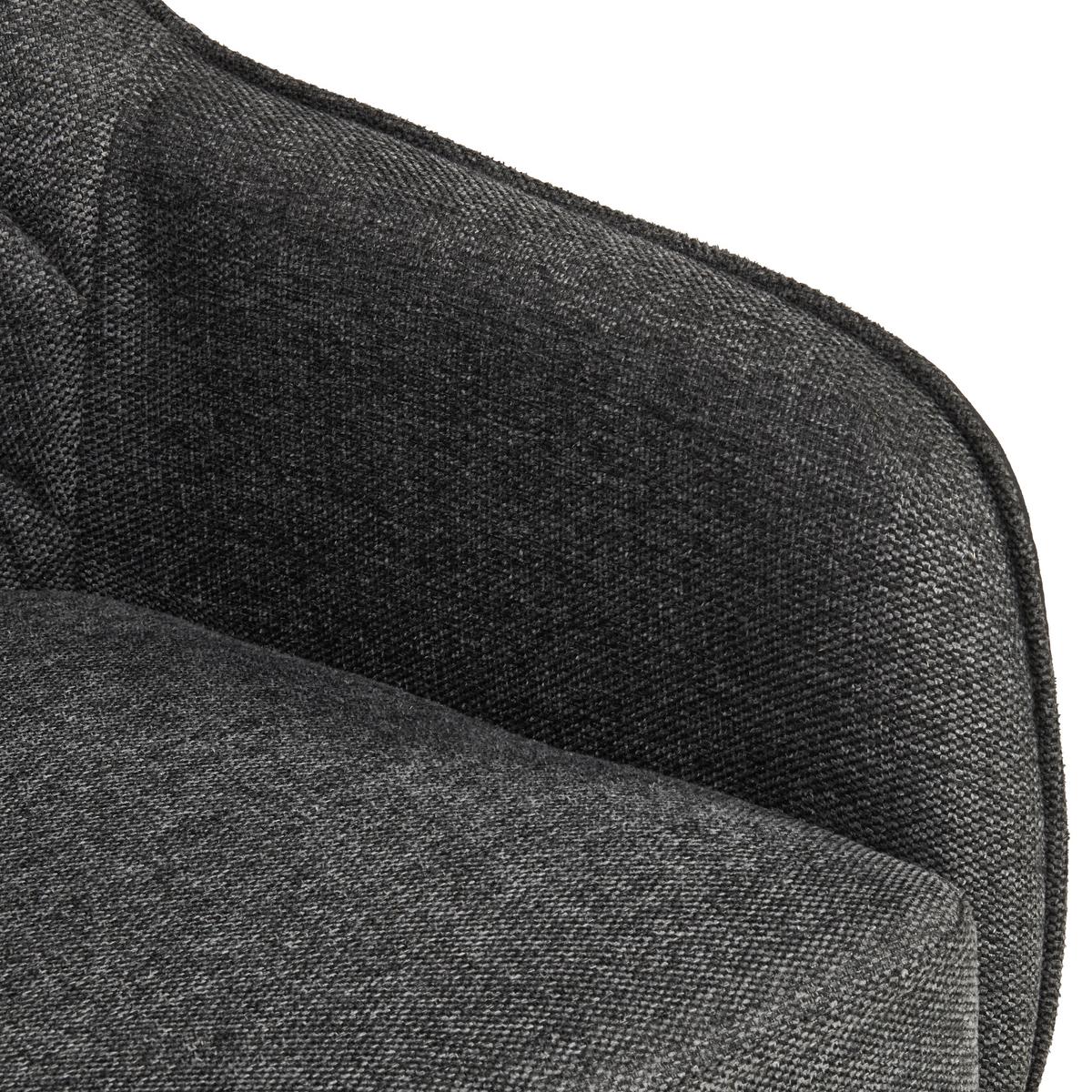 Armlehnstuhl Julie Grau, Sitzfläche 360° Drehb. - Schwarz/Grau, KONVENTIONELL, Holz/Textil (57/84/63cm) - Livetastic