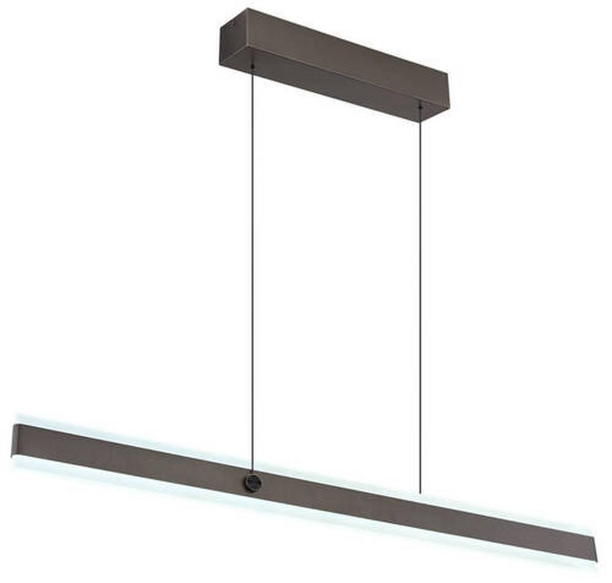 LED-Hängeleuchte 67161-36 - Titanfarben/Opal, Design, Kunststoff/Metall (96/7,5/170cm) - Globo