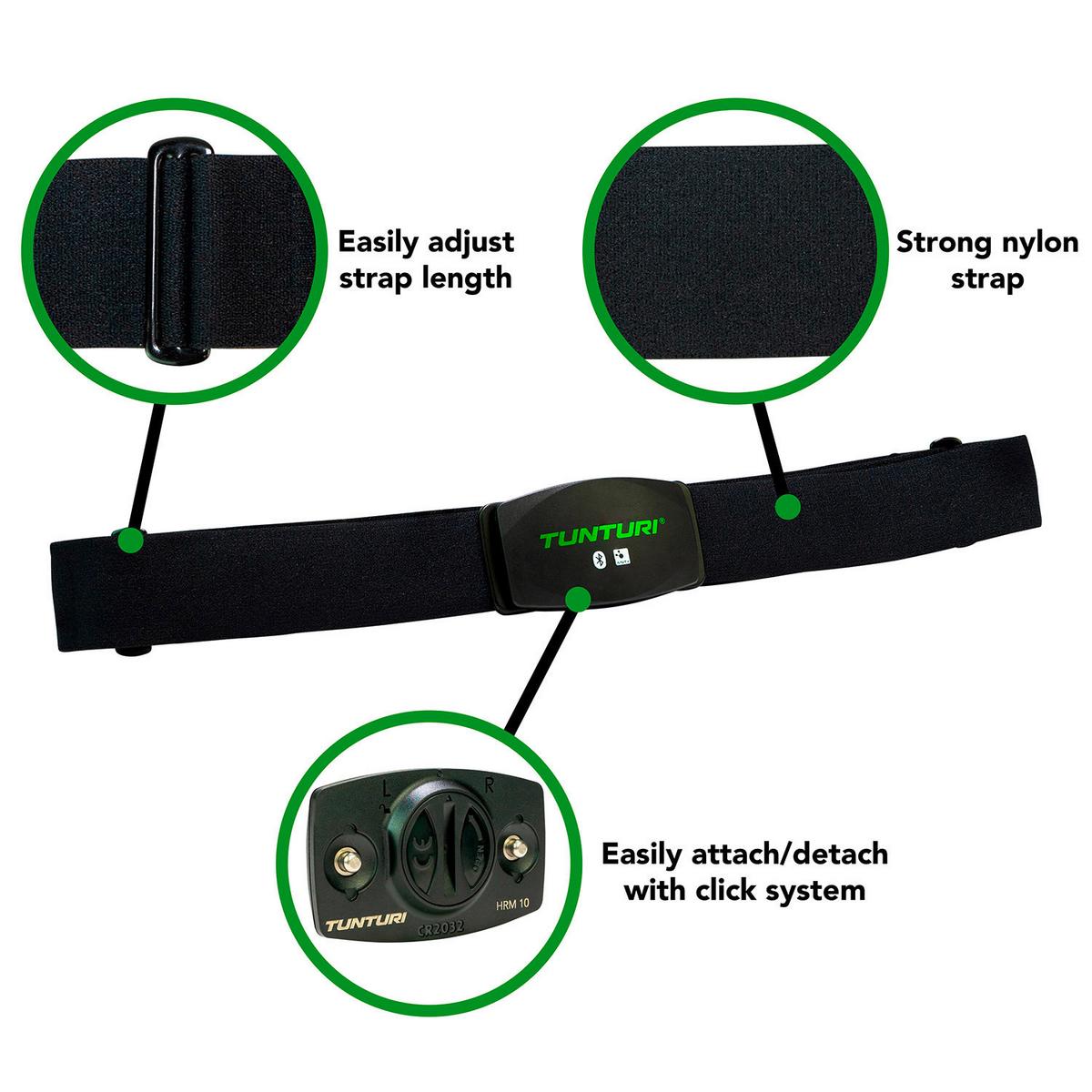 Gewichthebergürtel Tunturi Digital Heartrate Belt - Schwarz, KONVENTIONELL, Kunststoff (30,5/3/1,3cm)
