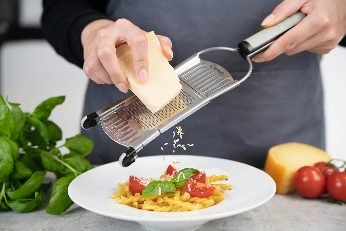 Küchenreibe Nicer Dicer Speed Metall, 7er-Set - Silberfarben, Basics, Kunststoff/Metall - Genius