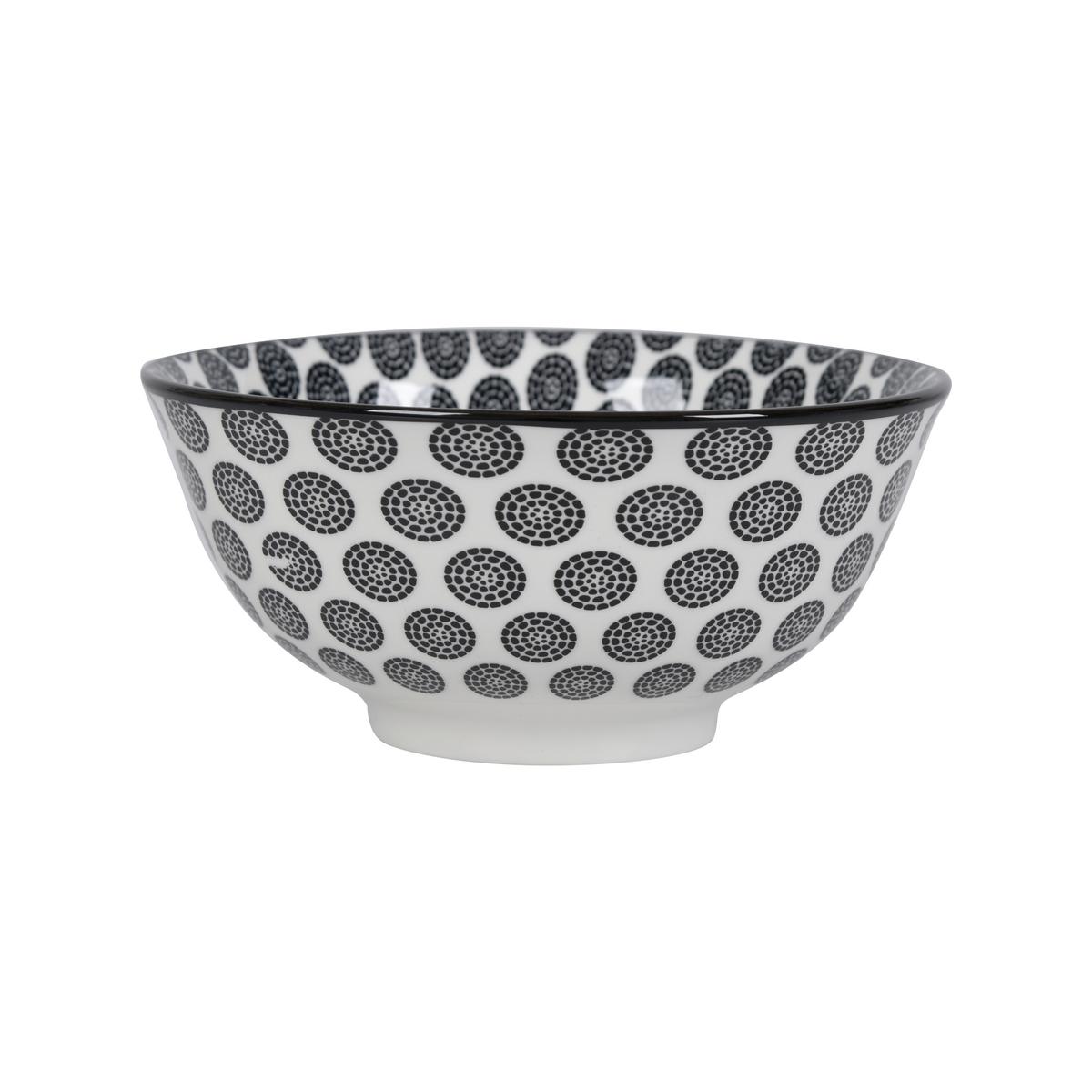 Miska na cerálie SHIVA - čierna/biela, Lifestyle, keramika (15,5/7cm) - Mömax