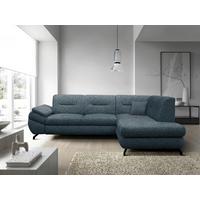 Ecksofa Imo Blau 274x201 cm - Blau/Schwarz, Design, Textil (274/201cm) - MID.YOU