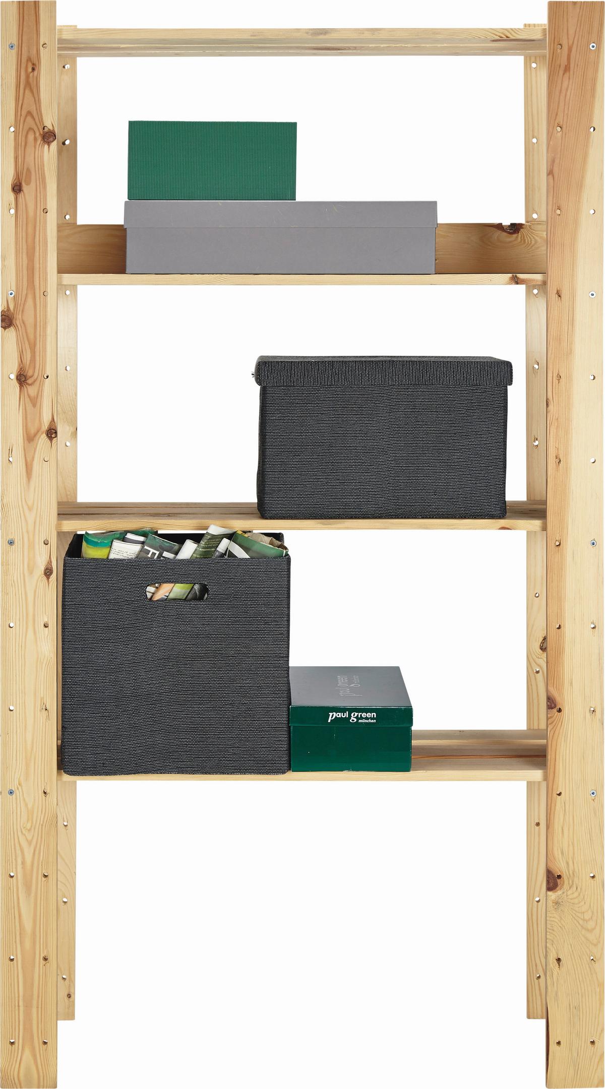 REGÁL OLLI - barvy borovice, Konvenční, dřevo (90/169/30cm) - Based