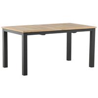 Gartentisch Panama Teakholz/Metall L 210 cm - Schwarz/Teakfarben, KONVENTIONELL, Holz/Metall (210/90/75cm) - Gardenson