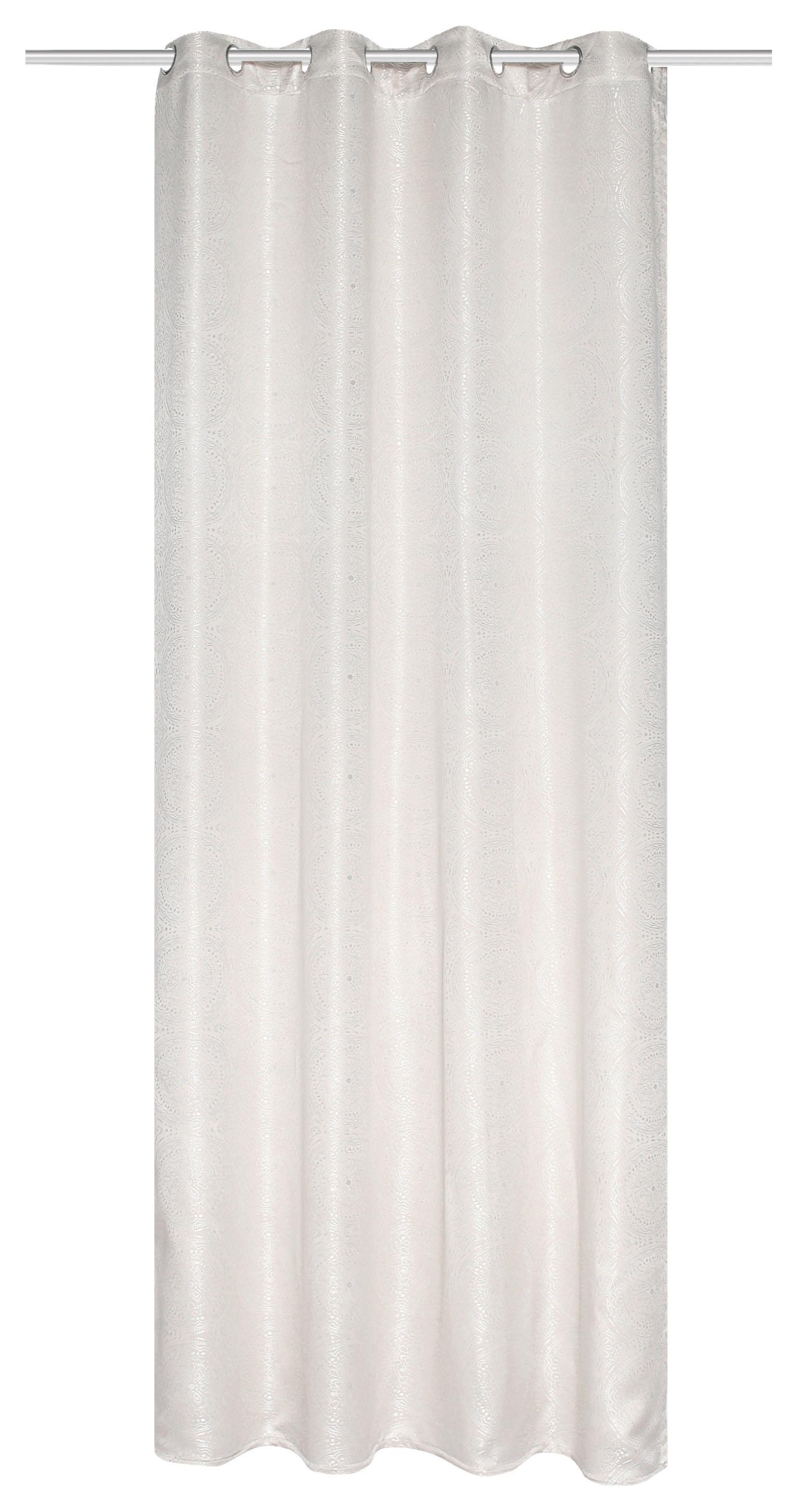 Vorhang Mit Ösen Mara 140x245 Cm Sandfarben - Sandfarben, ROMANTIK / LANDHAUS, Textil (140/245cm) - James Wood