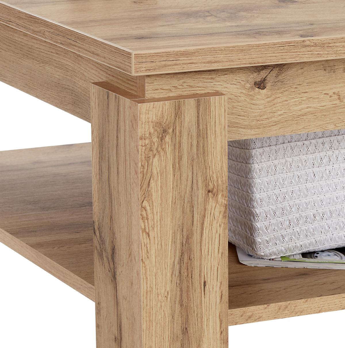 Couchtisch mit Ablagefach Nizza 1, Wotan Eiche Dekor - Eiche Wotan, MODERN, Holzwerkstoff (70/45/70cm)