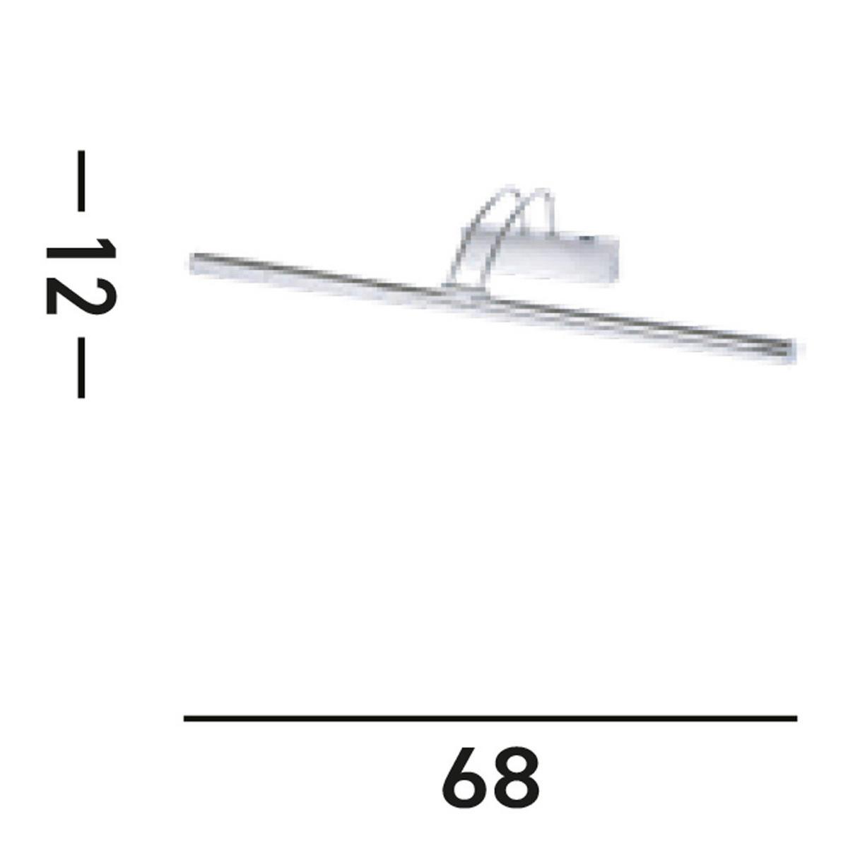 Led-bilderleuchte 8343cc Majorca - Chromfarben, KONVENTIONELL, Kunststoff/Metall (68/12/20cm)