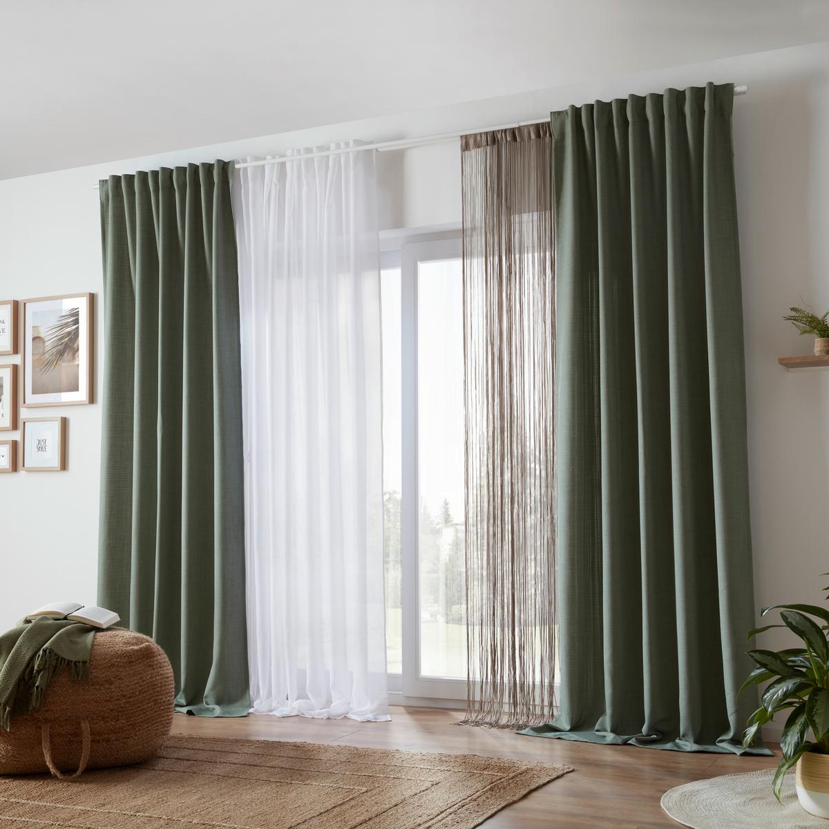 HOTOVÝ ZÁVES Leo, 135/255cm, zelená - olivovozelená, textil (135/255cm) - Premium Living