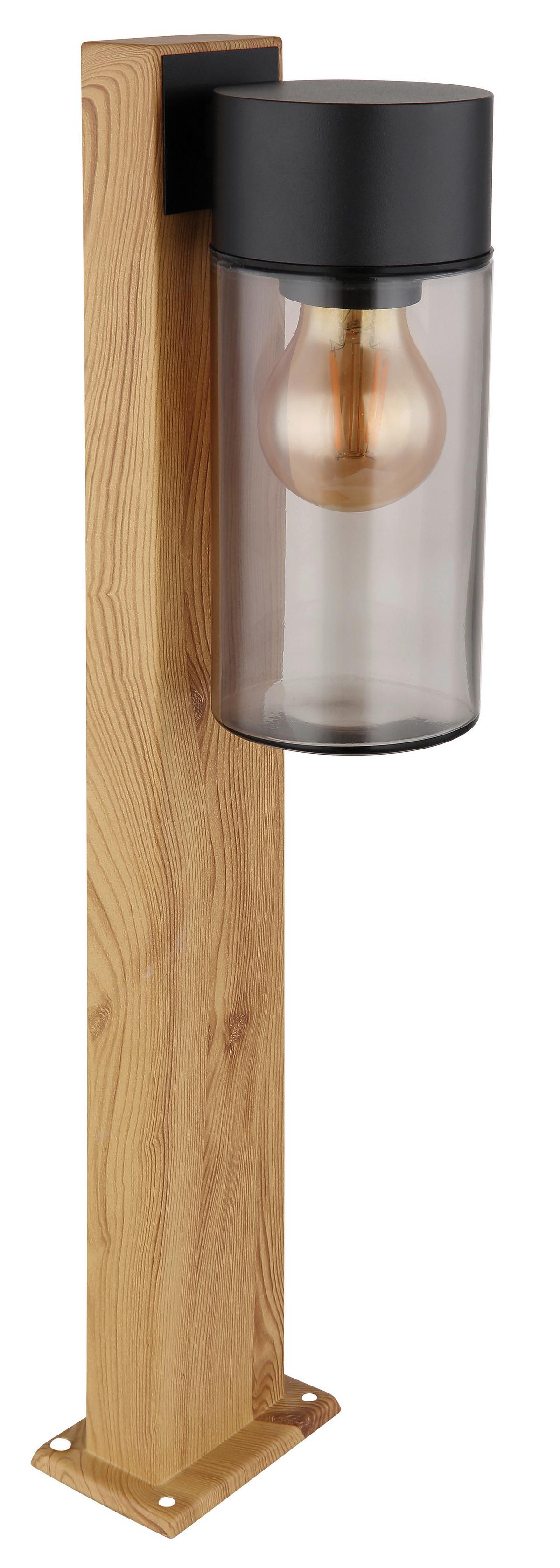 Außenleuchte 31976 - Schwarz, Natur, Glas/Metall (9/14,5/50cm) - Globo