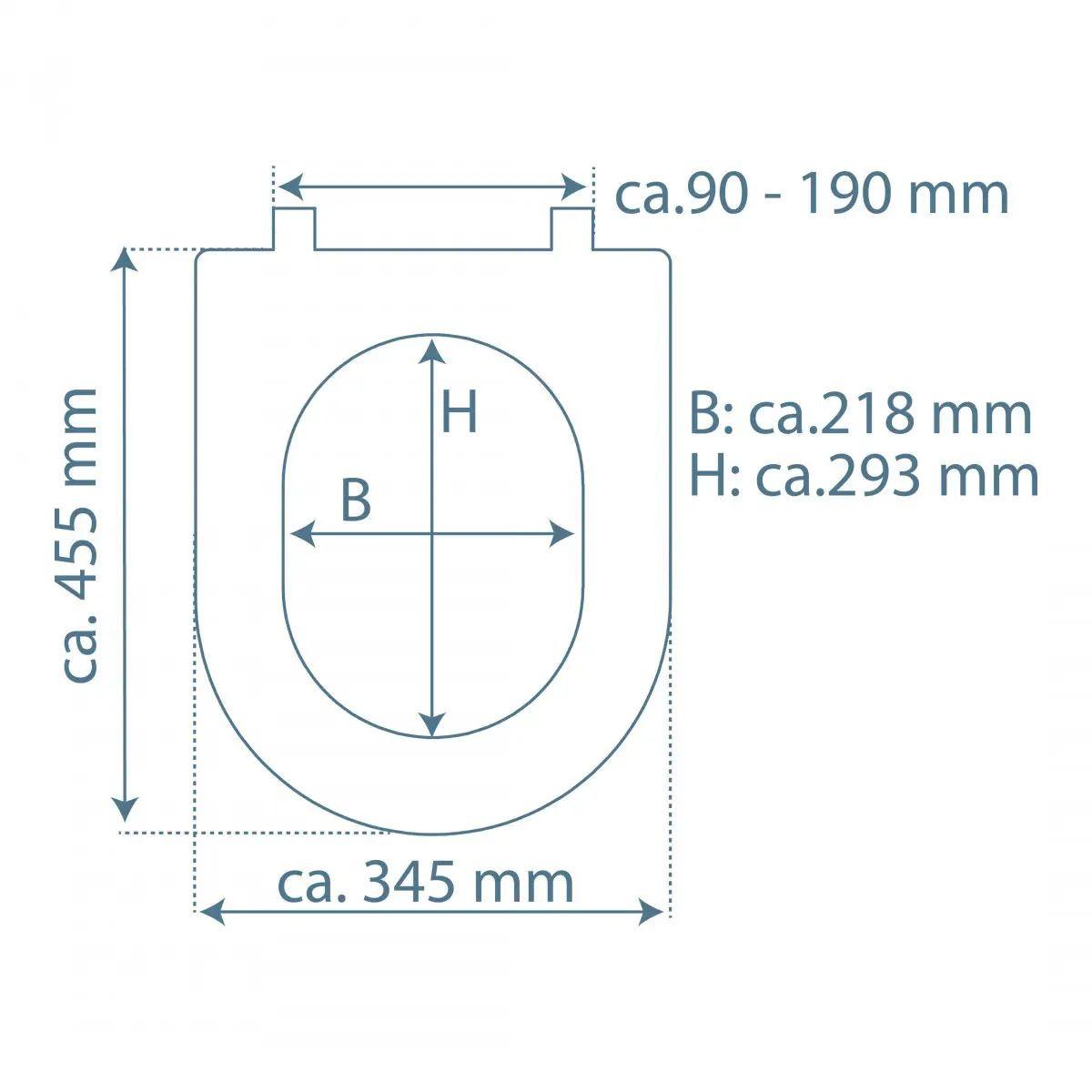 Wc-sitz Weiß Mit Absenkautomatik B: 34,5 Cm - Weiß, KONVENTIONELL, Kunststoff (34,5/5,5/45,5cm)