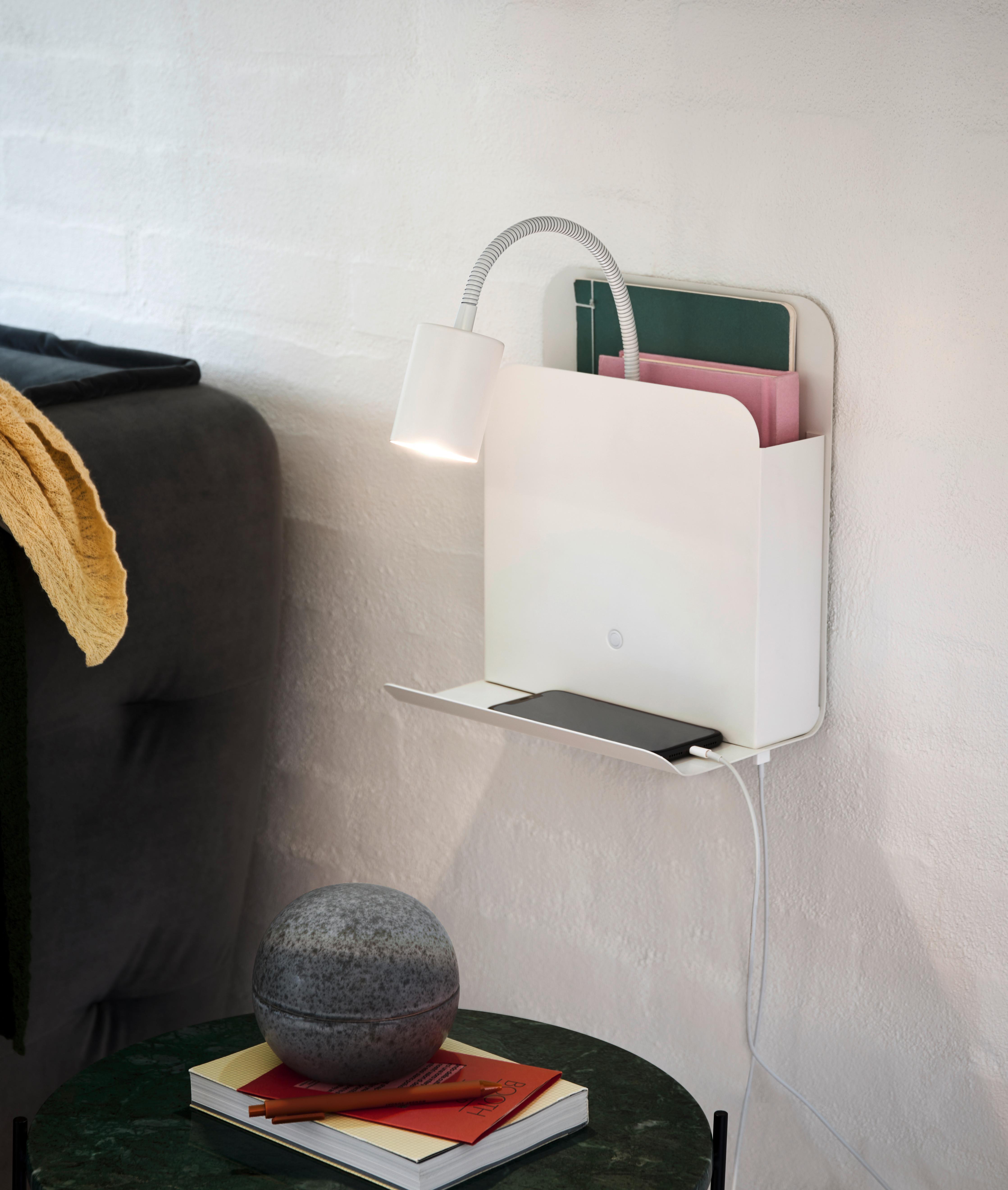 Wandleuchte Roomi Wala Weiß L: 16,5 Cm - Weiß, Design, Metall (16,5/24,8/28,2cm) - Nordlux